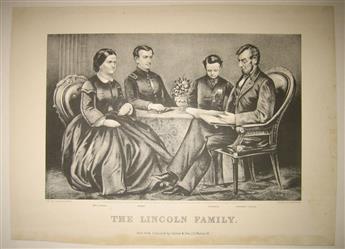 (LINCOLN, ABRAHAM--PRINTS.) Group of 9 Currier & Ives portraits of the president.